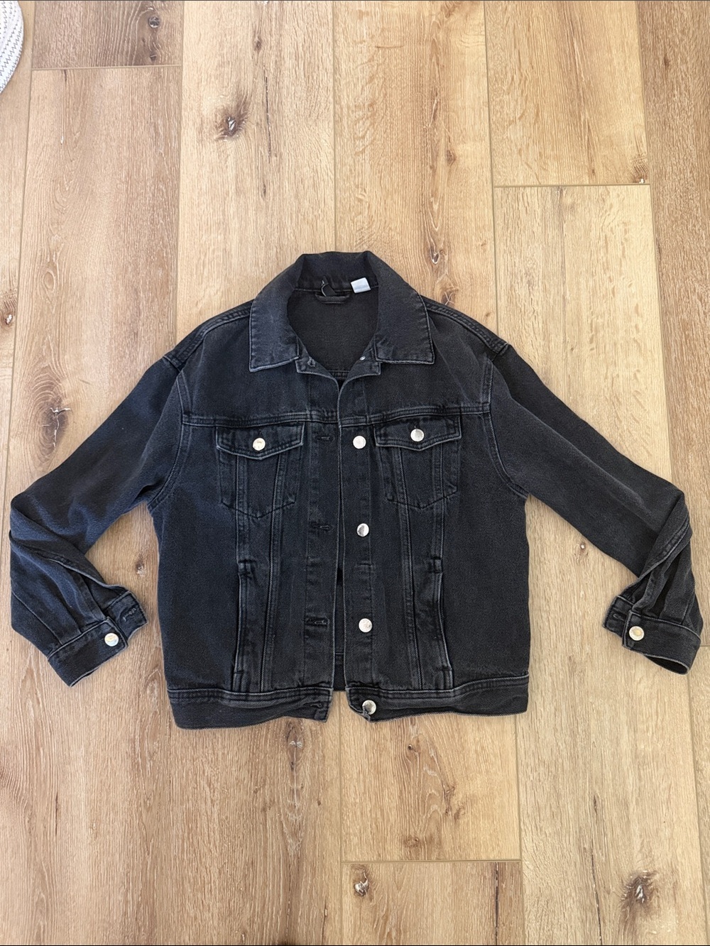 H&M Divided | Black Washed Denim Jacket | size XS